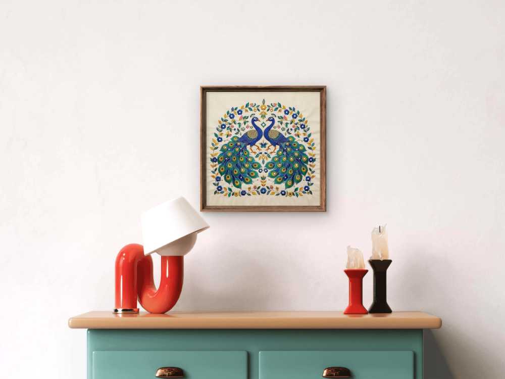 Traditional Indian Decorative Design Royal Blue Elegance - Image 2