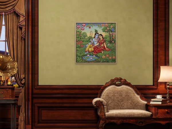 Radha Krishna Printable Digital Art, Hindu Spiritual Decor - Image 2