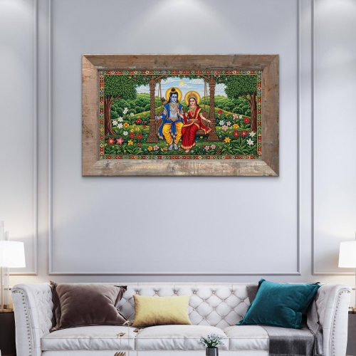 Divine Rama Sita Digital Wall Art, Printable Spiritual Painting Download - Image 2