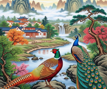 Chinese Diverse Theme Art Birds & Landscape Digital Painting
