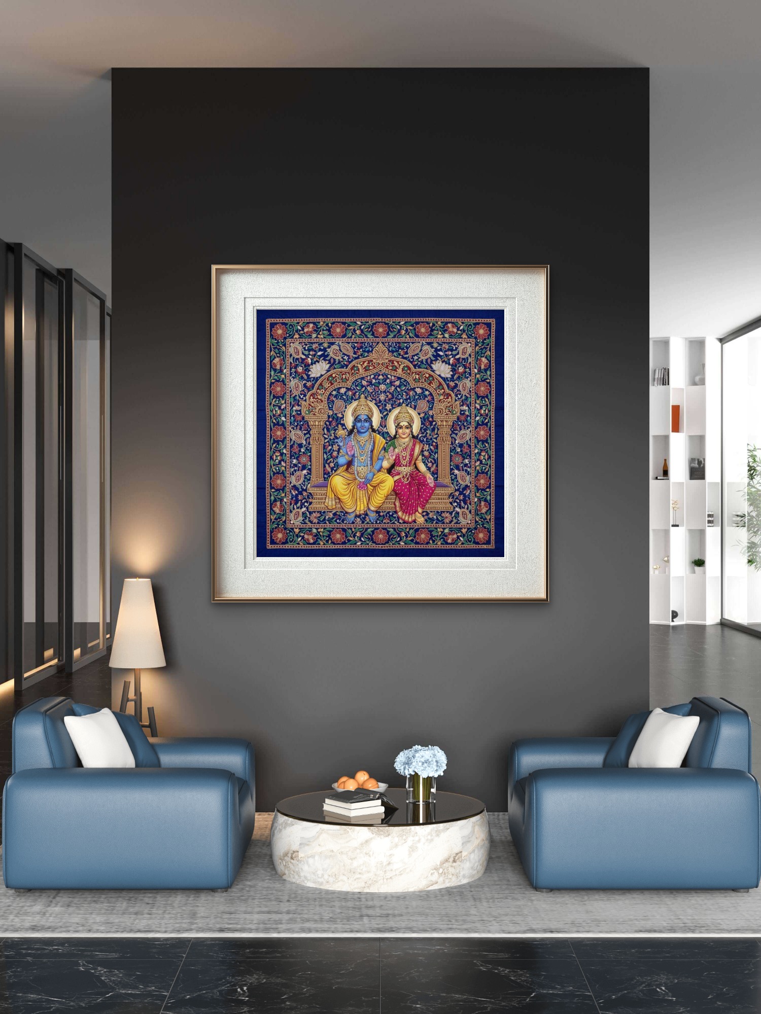 Vishnu Lakshmi Temple Arch Embroidery - Image 2