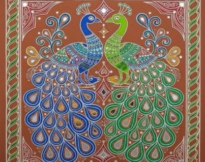 Royal Peacock Lippan Art 3 L R 3