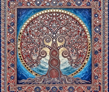 Tree of Life Lippan Art 6 H D