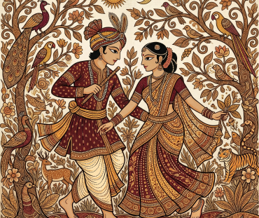 GOND ART COUPLE FOLK DANCE (1)