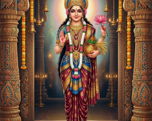 LAKSHMI TEMPLE ENTRANCE ROGAN ART 6