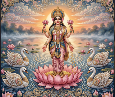 MAHALAKSHMI LOTUS LAKE ROGAN ART 5