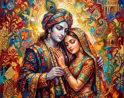 RADHA KRISHNA ABSTRACT AND MUGHAL ART 4