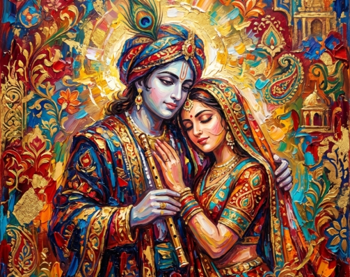 RADHA KRISHNA ABSTRACT AND MUGHAL ART 4