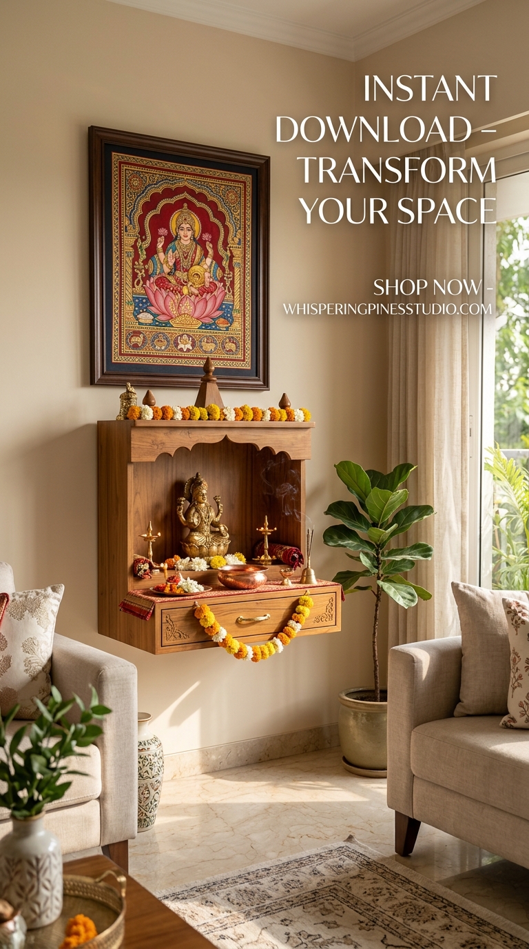 Standing Lakshmi Rogan Art,Indian Temple Art Print - Image 5