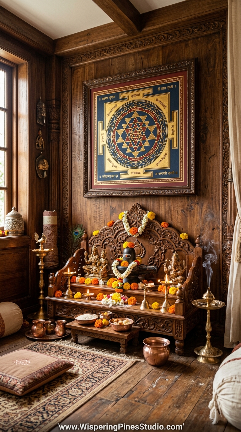 Maha Mrityunjaya Yantra Sacred Wall Art,Maha Mrityunjaya Yantra Artwork - Image 3